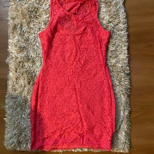 lace open back dress